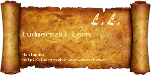 Ludmerszki Leon névjegykártya